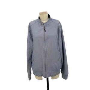 Ted Baker‎ Men's Wolpert Chambray Blue Bomber Jacket Size 4 / US 40